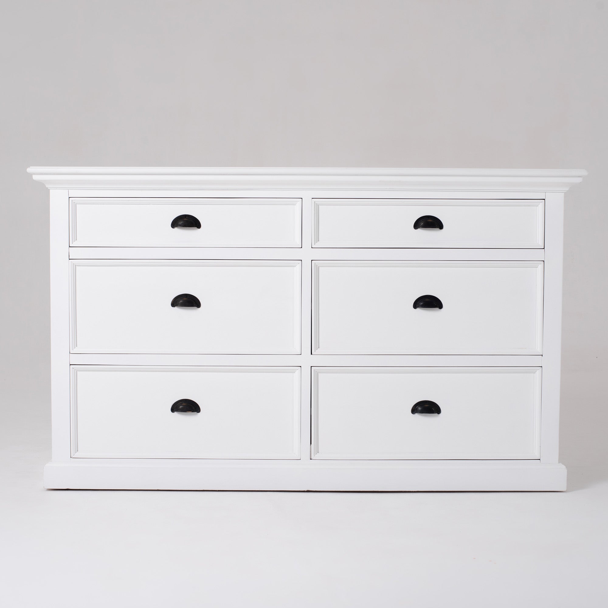 Halifax Coastal White Dresser with 6 Drawers
