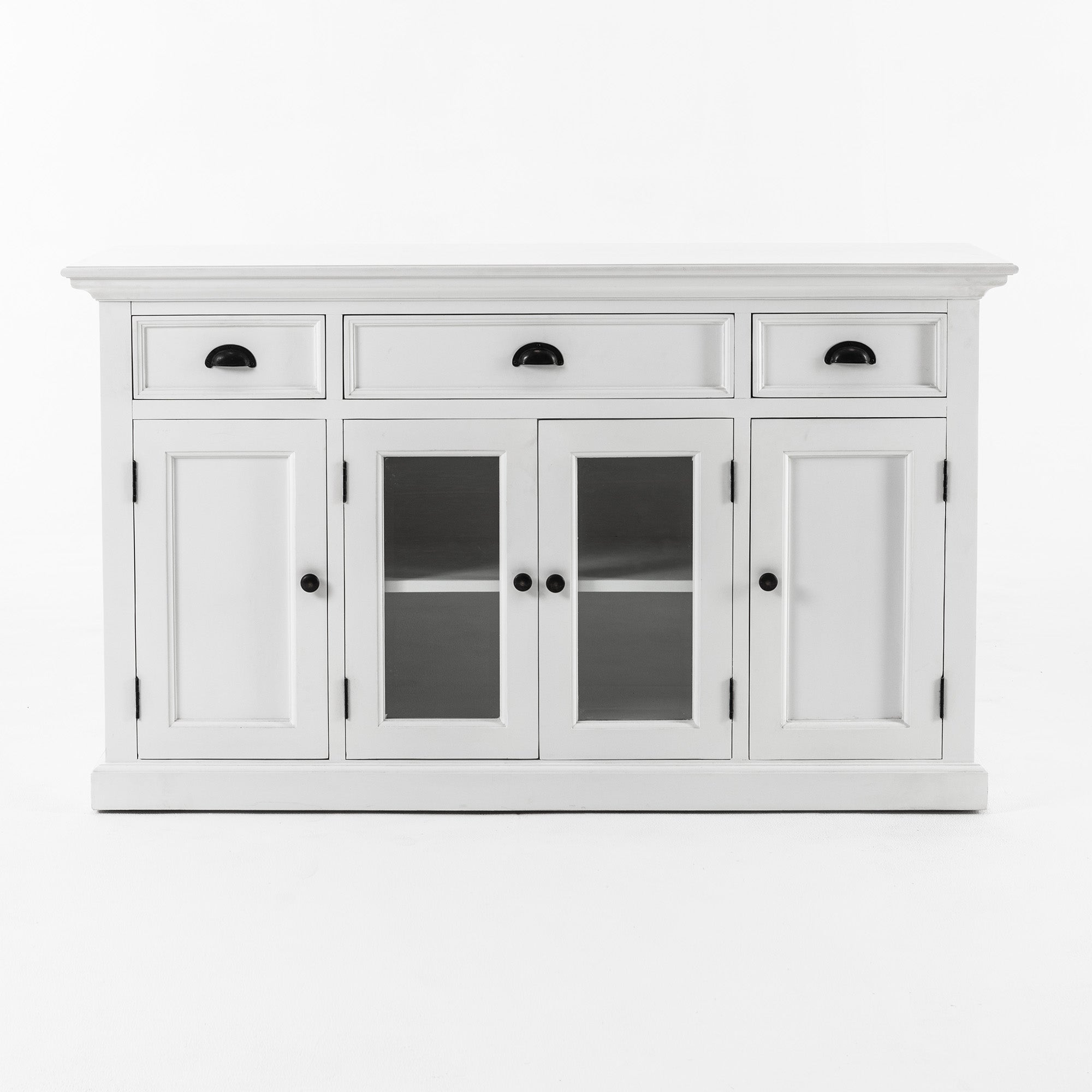 Halifax Coastal White Sideboard with 4 Doors 3 Drawers