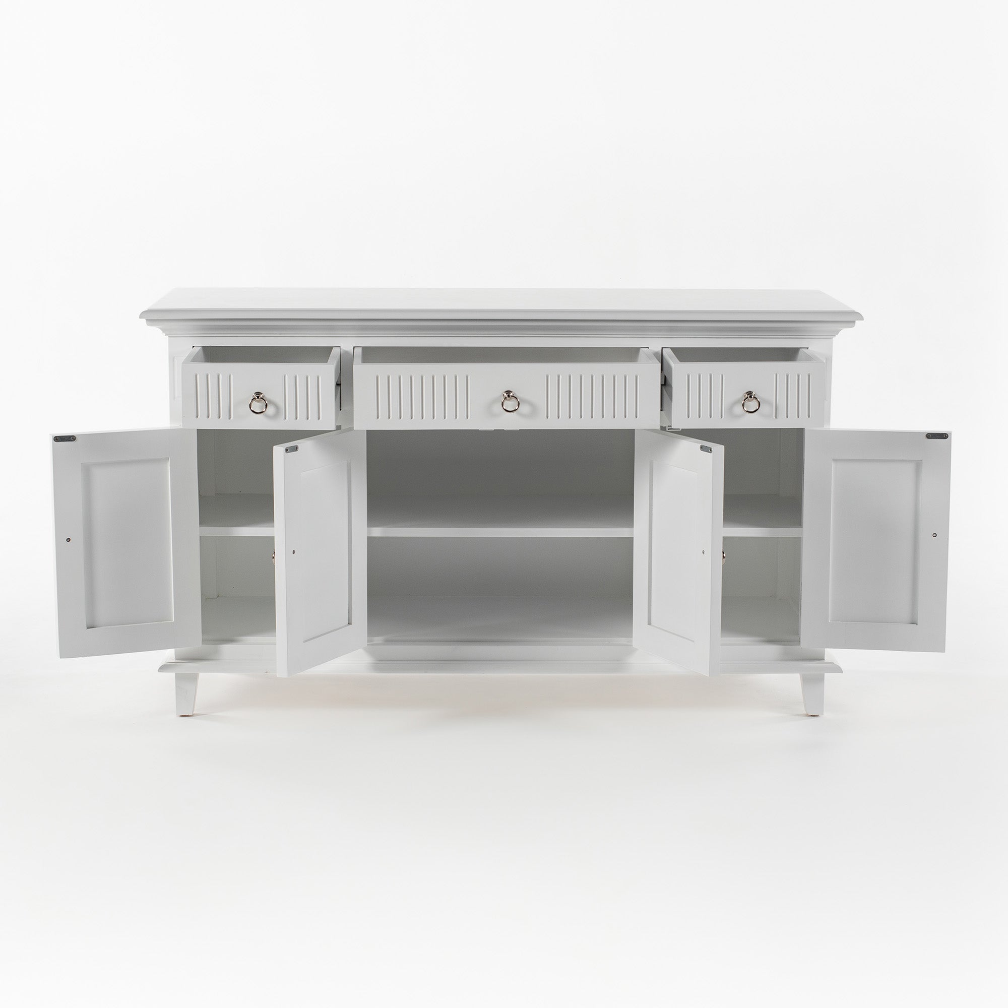Skansen Nordic Design Classic White Buffet with 4 Doors 3 Drawers