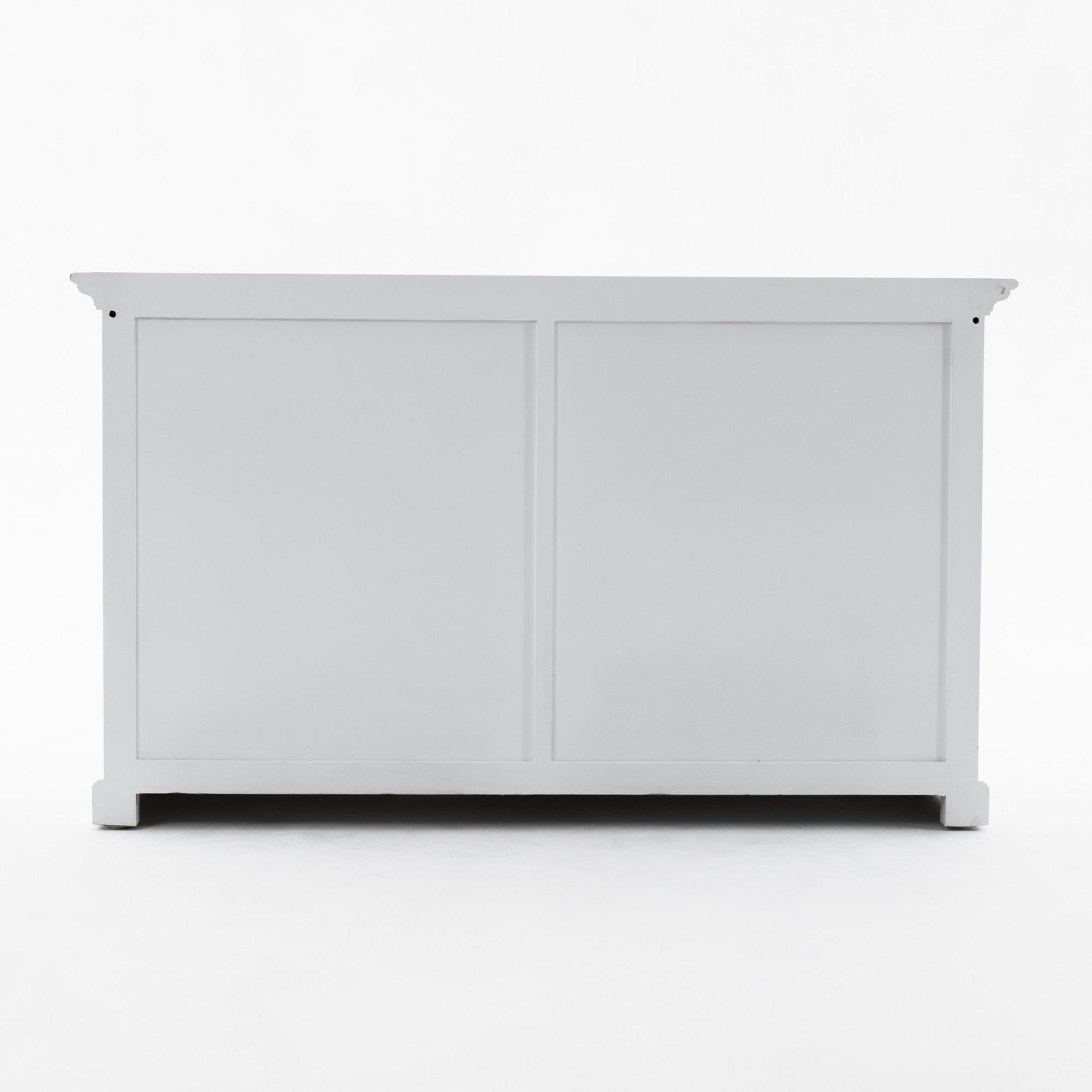 Halifax Coastal White Buffet Hutch Cabinet with 6 Shelves