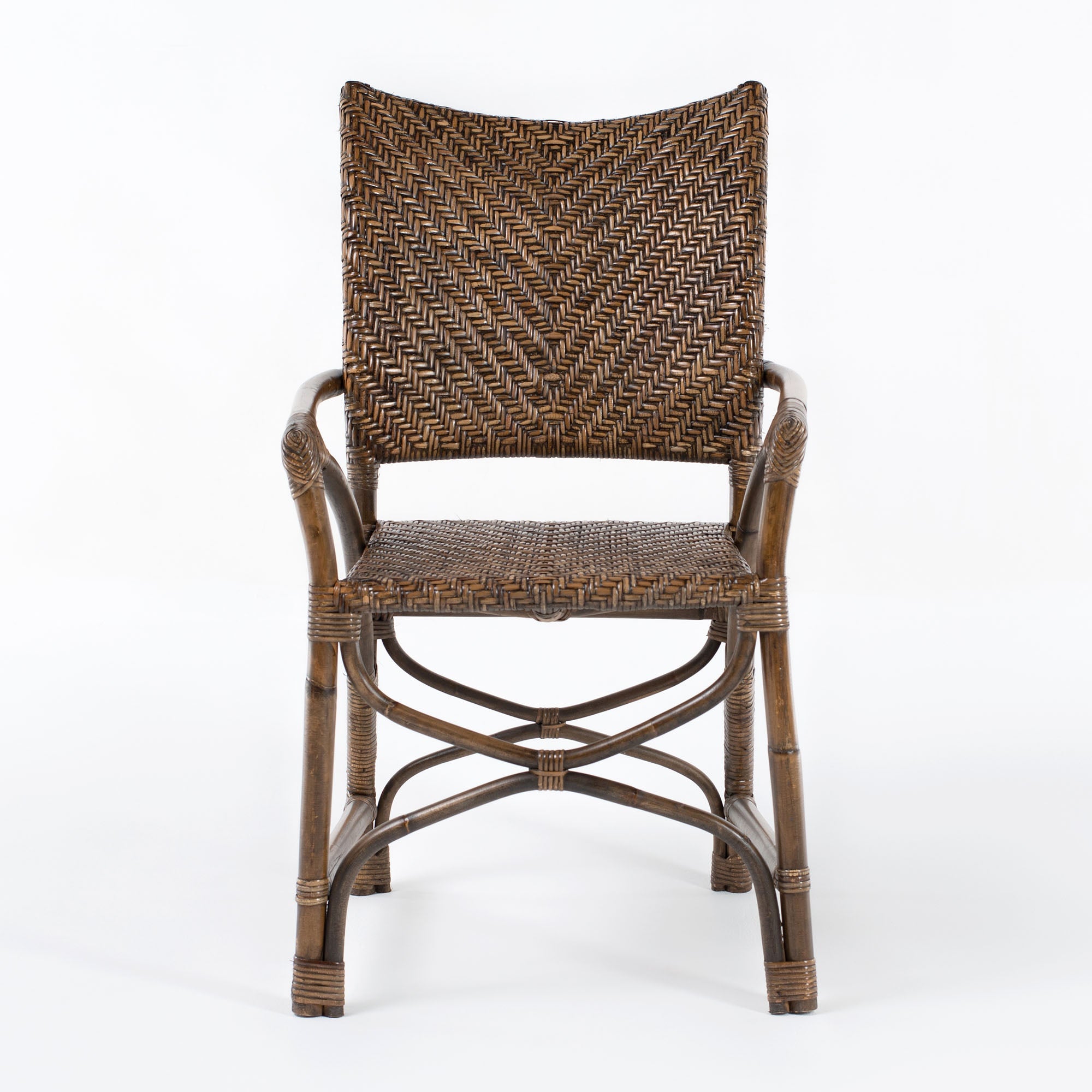 Wickerworks Rustic Handwoven Rattan Countess Chair (Set of 2)