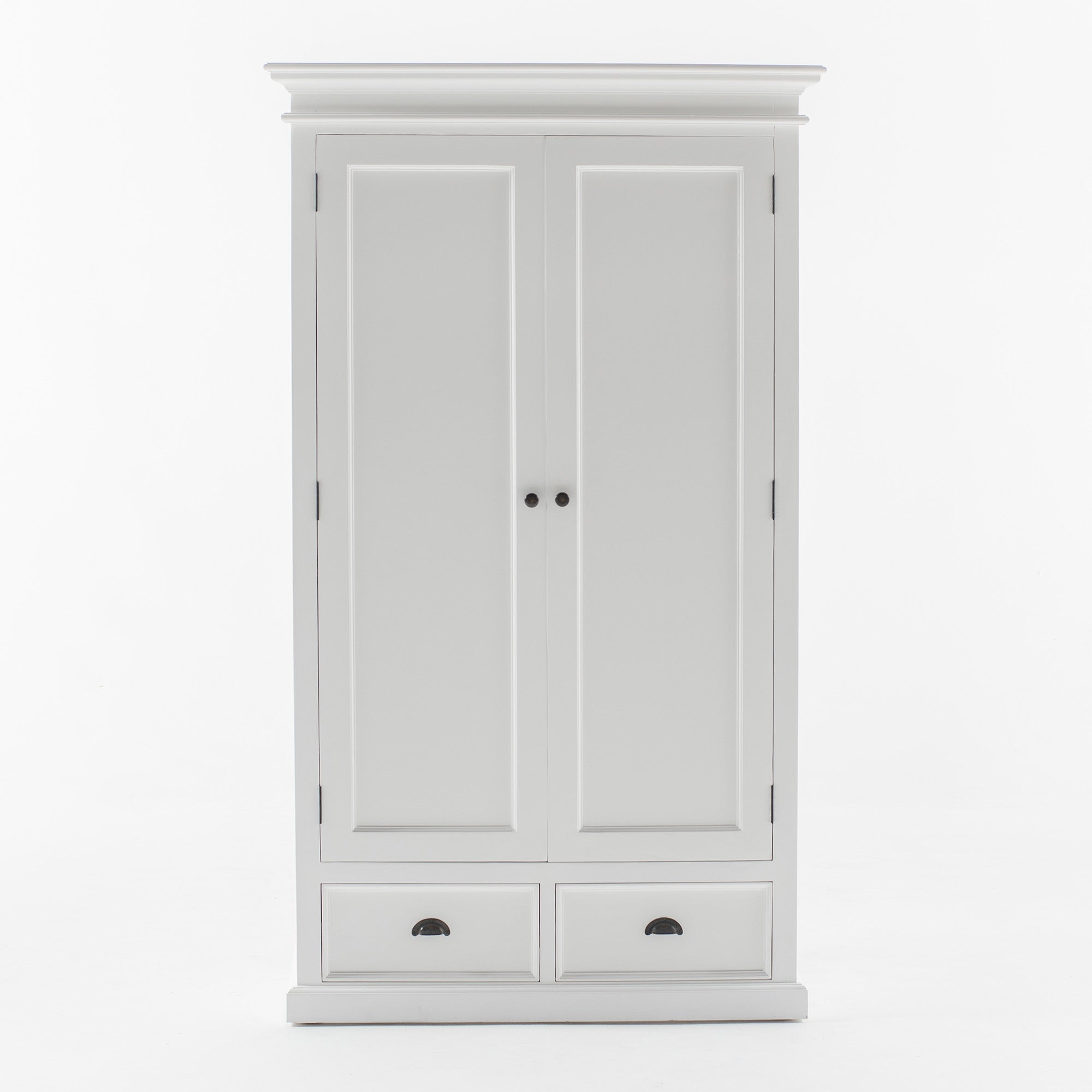 Halifax Coastal White Wardrobe with 2 Doors 2 Drawers